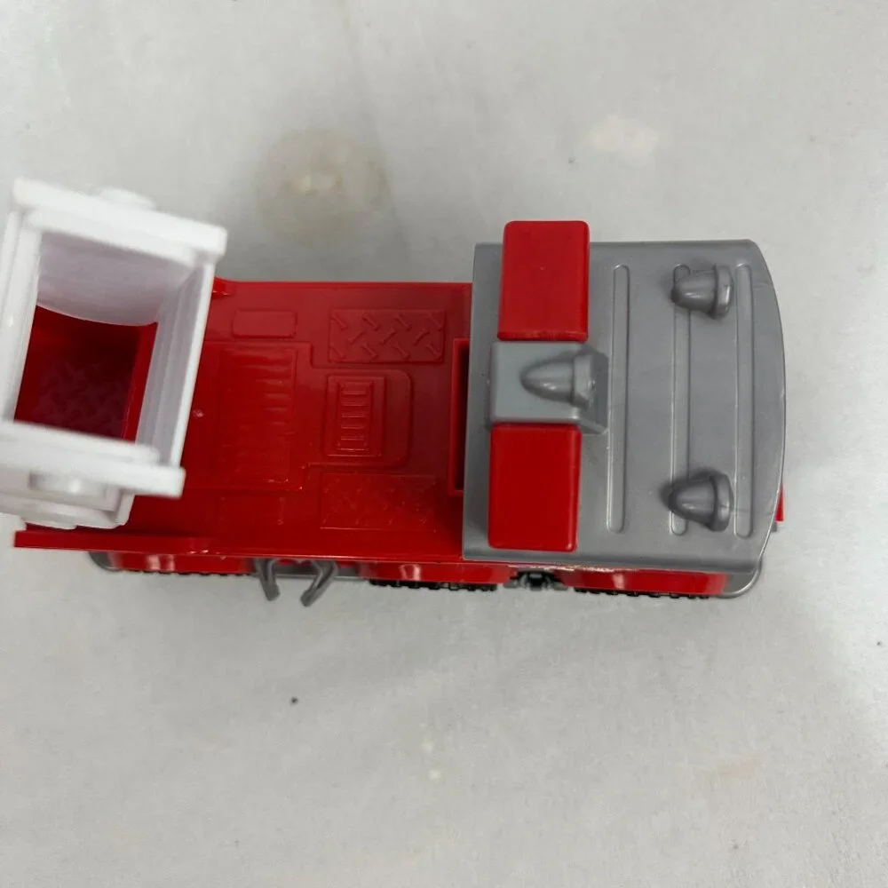 Fire Truck Toy Vehicle Red & White Kids Play Rescue Car Durable Desig